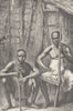 GABON. Bakalais warriors 1891 old antique vintage print picture