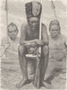CENTRAL AFRICA. Pahouin (Fan) warriors 1891 old antique vintage print picture