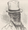 GABON. Renouele, chief of the Igane 1891 old antique vintage print picture