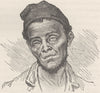 GABON. Blind Renoque, chief of the Ajondo 1891 old antique print picture