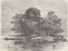 GABON. Lake Asingo, near the River Ogooue 1891 old antique print picture