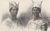 MALI. Bambara Types and Headdresses 1891 old antique vintage print picture