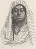 MOROCCO. Female Negro slave of Fes, Morocco 1891 old antique print picture