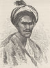 MOROCCO. Arab of the Beni-Hassan Tribe, Morocco 1891 old antique print picture