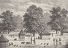 ANGOLA. Village in Bihe, East of Angola 1891 old antique vintage print picture