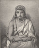 ETHIOPIA. Abyssinian slave girl (Galla)  1891 old antique print picture