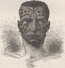 MOZAMBIQUE. Makua from the coast of Mozambique 1891 old antique print picture