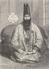 IRAN. Haji Mirza-Aghazzi, Persian Scholar 1891 old antique print picture