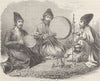 IRAN. Persian Musicians 1891 old antique vintage print picture