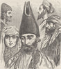 IRAN. Persian types 1891 old antique vintage print picture