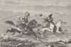 IRAN. Persian Huntsmen at play during the chase 1891 old antique print picture