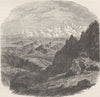 SOUTH ASIA. Hindu Kush Mountains 1891 old antique vintage print picture
