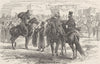 AFGHANISTAN. Market on horseback, Central Asia 1891 old antique print picture