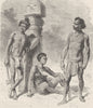 INDIA. Group of Santal, Bengal 1891 old antique vintage print picture
