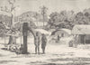 INDIA. Santal Village, Rajmahal Hills 1891 old antique vintage print picture
