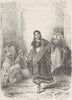 INDIA. Dancing-Girl of Mewat 1892 old antique vintage print picture