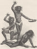 INDIA. Yogis wounding themselves 1892 old antique vintage print picture