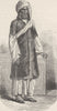 INDIA. Gentleman of Sindh 1892 old antique vintage print picture