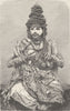 INDIA. Hindu religious mendicant 1892 old antique vintage print picture