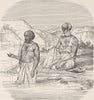 INDIA. Brahmins worshipping the Ganges 1892 old antique vintage print picture