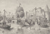 INDIA. Religious festival at Varanasi 1892 old antique vintage print picture