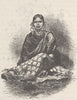 INDIA. Nautch, or Dancing Girl, of Vadodara 1892 old antique print picture