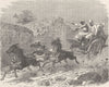 INDIA. Travelling by mail cart in India 1892 old antique vintage print picture