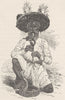 INDIA. Snake Charmer 1892 old antique vintage print picture