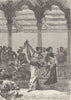 INDIA. Cathacks or male dancers of Bhopal 1892 old antique print picture