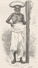 SRI LANKA. Buddhist Priest, Ceylon (Sri Lanka)  1892 old antique print picture