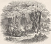 TIBET. A Contemplative Lama 1892 old antique vintage print picture