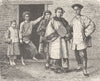 CHINA. Inhabitants of Xiamen 1892 old antique vintage print picture