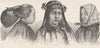 CHINA. Head-dresses of Chinese women (Shantou)  1892 old antique print picture