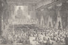 CHINA. Religious Ceremony in a Chinese Lamasery (Buddhist Temple)  1892 print