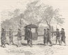 CHINA. Palanquin of a Chinese dignitary 1892 old antique vintage print picture