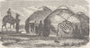 CHINA. Kalmuk encampment 1892 old antique vintage print picture