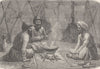 TURKMENISTAN. Interior of a Turkoman tent 1892 old antique print picture
