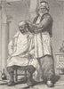 TURKEY. Turkish barber 1892 old antique vintage print picture