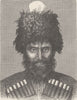 RUSSIA. Kabardonian 1893 old antique vintage print picture