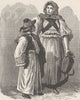 HUNGARY. Slovacks in Pesth 1893 old antique vintage print picture