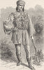 ROMANIA. Wallachian peasant 1893 old antique vintage print picture