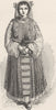 ROMANIA. Wallachian peasant woman 1893 old antique vintage print picture