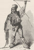ROMANIA. Wallachian postilion 1893 old antique vintage print picture
