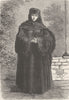 HUNGARY. Hungarian nun 1893 old antique vintage print picture