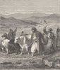 HUNGARY. Herdsmen on the military confines 1893 old antique print picture