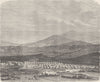ROMANIA. Livadzeli, a mining village in Transylvania 1893 old antique print