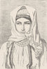 BOSNIA. Bosnian peasant woman 1893 old antique vintage print picture