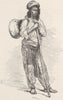 BULGARIA. Gypsy (Atzigan) of Bulgaria 1893 old antique vintage print picture