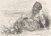SPAIN. Spanish gypsy cooking a meal 1893 old antique vintage print picture