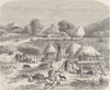 ROMANIA. Gypsy village in Wallachia 1893 old antique vintage print picture